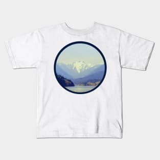 Majestic Snow Capped Mountains  Vancouver, Bristish Columbia, Pacific West Coast Kids T-Shirt